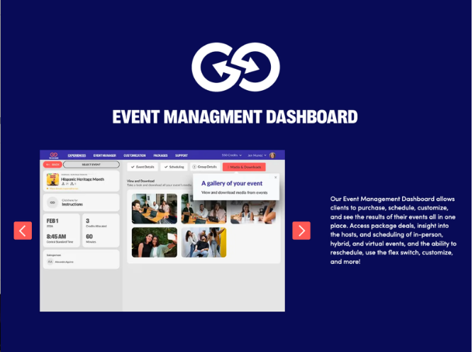 The Go Game Event Management Dashboard